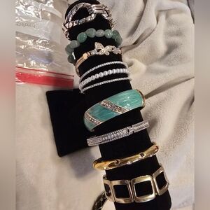 Elegant Gold and Silver Bracelet Set